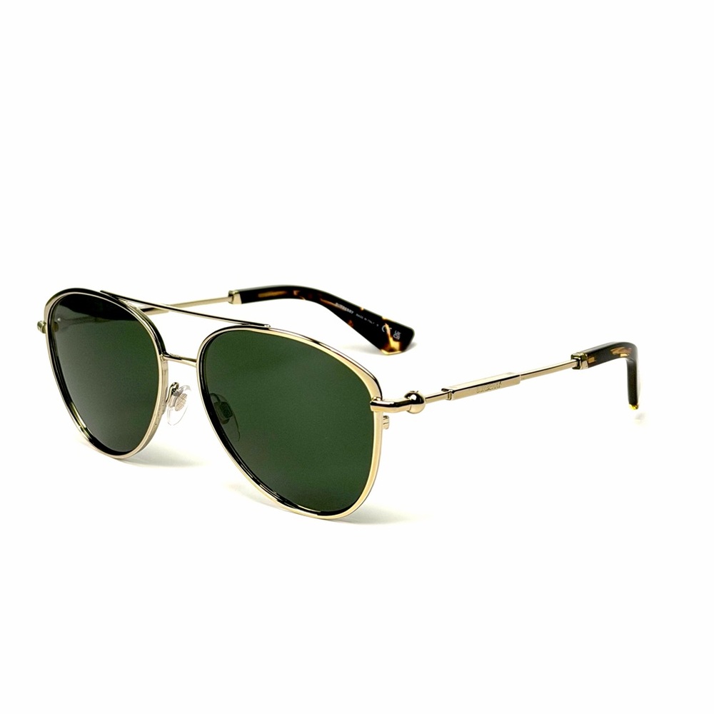 Burberry B 3157 1109/71 Light Gold Green Lens 59mm Sunglasses
